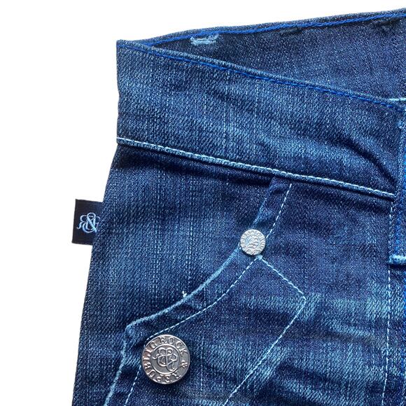 Rock & Republic Suzie Y2K  Dark Wash Wide Leg Denim Jeans Size 27 - Picture 4 of 9